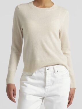 J. Crew Soft Cream Cashmere Crewneck Sweater